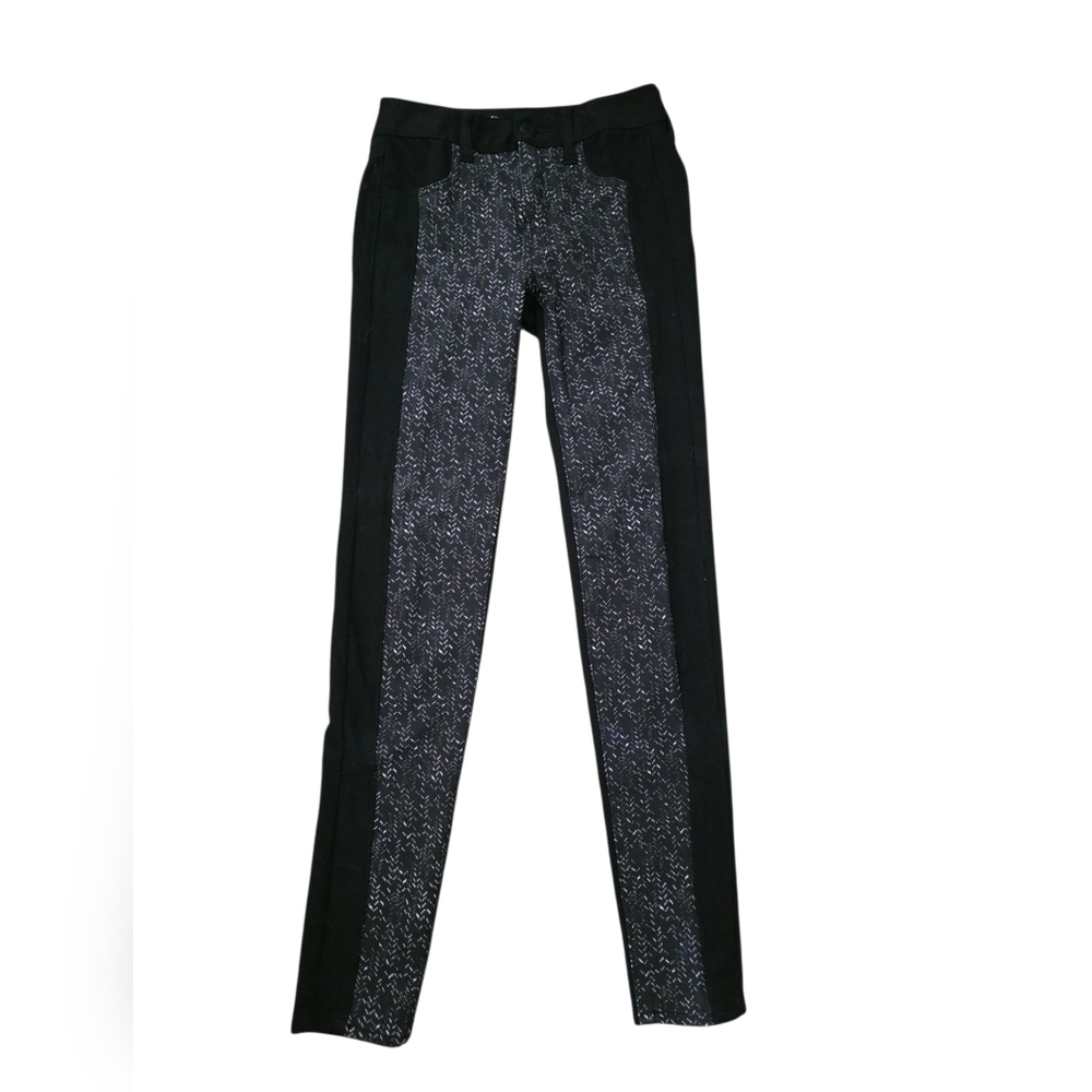Stylish Black and Gray Women's Pants American Eagle Hi-rise Jeggings Size 2